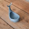 Vintage Cast Iron Whale-Shaped Soap Dish Holder for Bathroom Decor