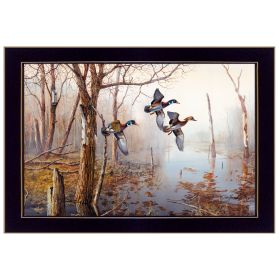 "Backwater" By Jim Hansen, Printed Wall Art, Ready To Hang Framed Poster, Black Frame