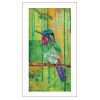 "Purple Throated Mountain Gem" By Lisa Morales, Printed Wall Art, Ready To Hang Framed Poster, White Frame