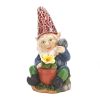 Solar-Powered Gardening Gnome Statue for Outdoor Garden Decor