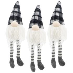 Christmas Gnomes Decorations, Christmas Table Home Ornaments for Holiday Party Gifts (Color: White+gray, Material: Polyester)