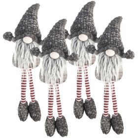 Christmas Gnomes Decorations, Christmas Table Home Ornaments for Holiday Party Gifts (Color: Gray, Material: Polyester)