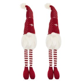 Christmas Gnomes Decorations, Christmas Table Home Ornaments for Holiday Party Gifts (Color: White+Red, Material: Polyester)